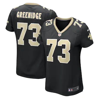 womens nike ethan greenidge black new orleans saints game j